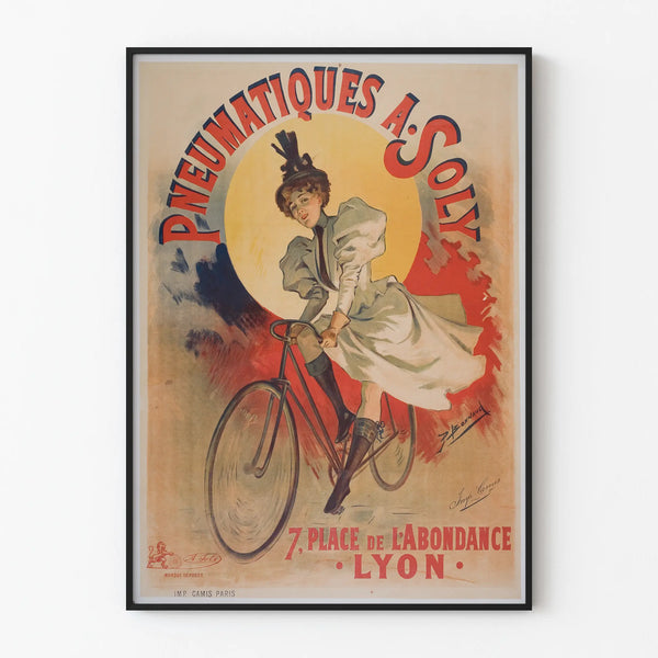 Vintage Poster Tires A. Soly - Retro Wall Decoration