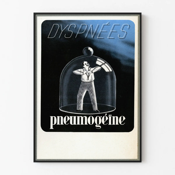 Vintage Poster Dyspnea Pneumogène Wall Decoration