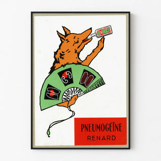 Vintage advertising poster for Pneumogéine Renard