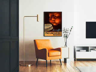 Vintage Poster Pneumogéine Renard Breath and Anniversary