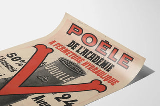 Vintage Poster of the Viville Hydraulically Closing Academy Stove