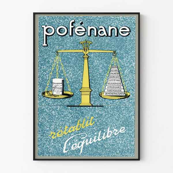 Vintage poster Pofénane – Wall art of balance and well-being