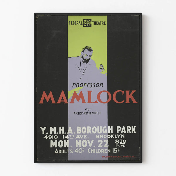 Poster for Professor Mamlock Theater - Vintage Wall Decoration