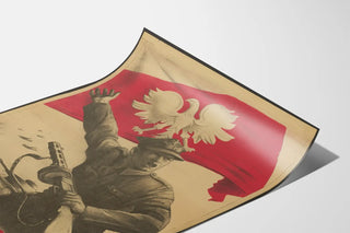 Vintage Polish military propaganda poster