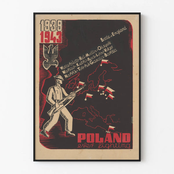Vintage War Poster Poland 1939-1943 Wall Decoration