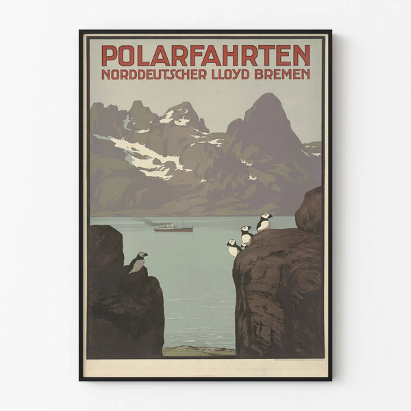 Vintage poster Polarfahrten Norddeutscher Lloyd Bremen - Nautical wall decoration
