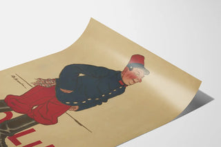 Vintage Polin poster featuring a soldier in blue and red uniform