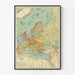 Vintage Europe Political Map Poster