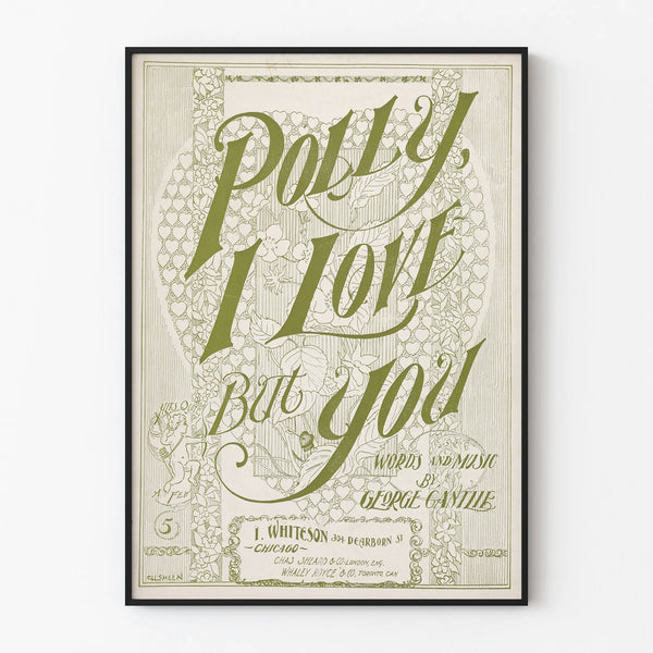Vintage Poster Polly I Love But You - Retro Wall Decoration