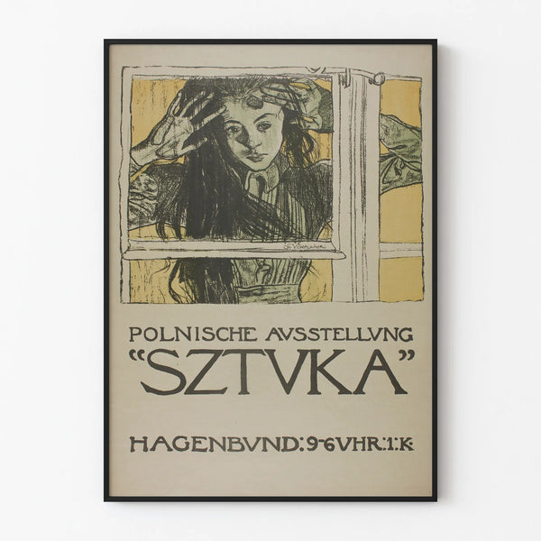 Vintage Polish Art Exhibition Poster "SZTVKA"