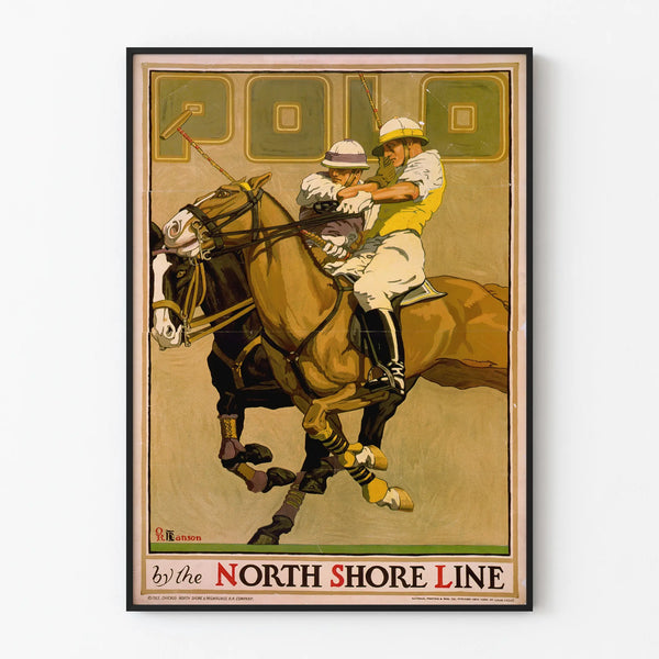 Vintage Polo Poster by the North Shore Line - Sporty Wall Decoration