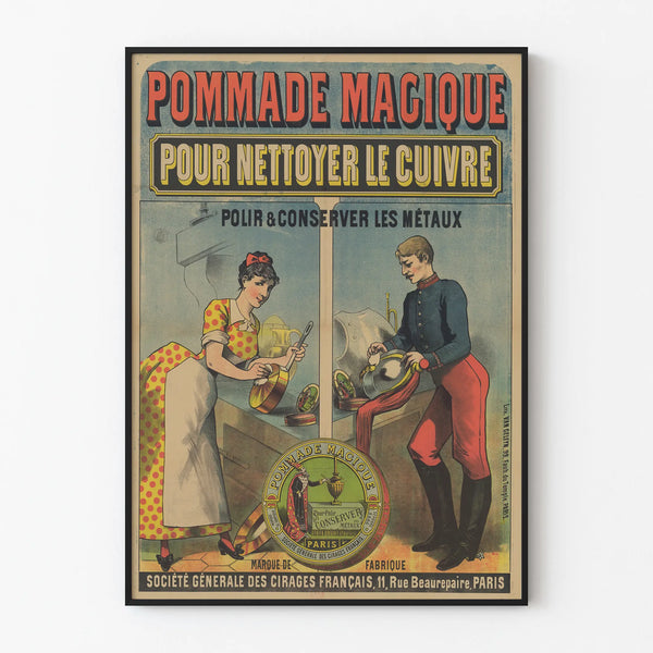 Vintage Poster for Magic Ointment to Clean Copper and Polish Metals