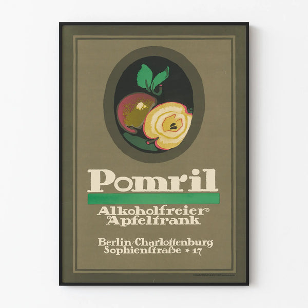 Vintage poster for Pomril non-alcoholic apple beverage