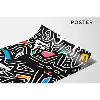 Pop Art Painting - Stylized Cats | Art print Wall Decoration Painting Poster Copy