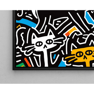 Pop Art Painting - Stylized Cats | Art print Wall Decoration Painting Poster Copy