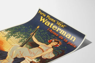 Vintage Waterman Poster Ideal Fountain Pen the Weapon of Peace