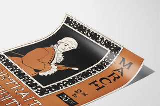Vintage Poster of the Copley Hall Portrait Exhibition in Boston