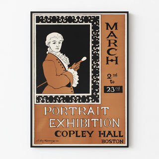 Vintage Poster of the Copley Hall Portrait Exhibition in Boston