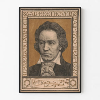 Portrait Poster of Ludwig van Beethoven for Musical Wall Decoration