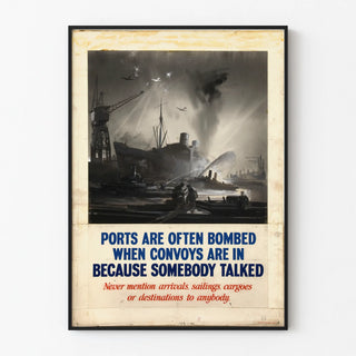 Vintage port safety awareness poster