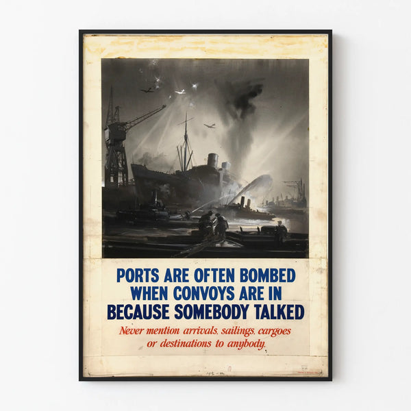 Vintage port safety awareness poster