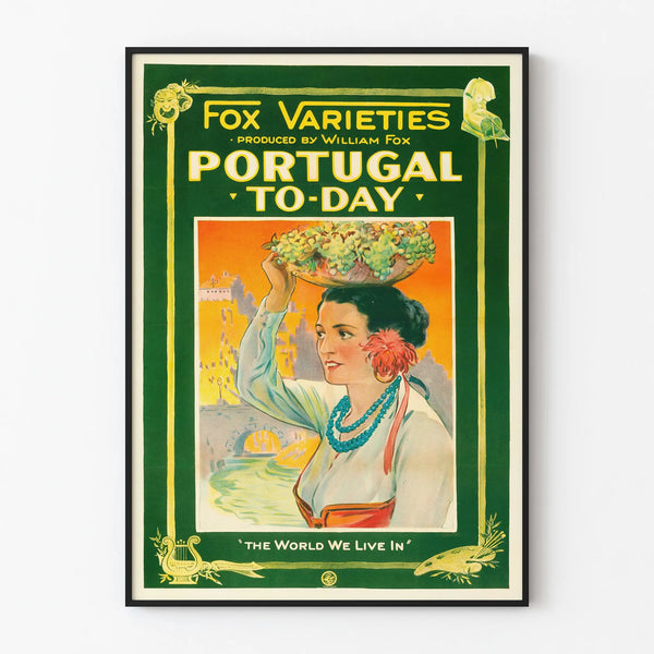 Vintage Portugal To-Day Poster for Retro Wall Decoration