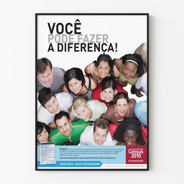 2010 United States Census Awareness Poster in Portuguese