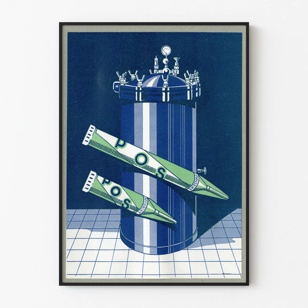 Vintage Advertising Poster for POS Product in Tubes