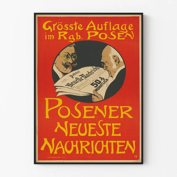 Vintage Poster Posener Neueste Nachrichten Wall Decoration