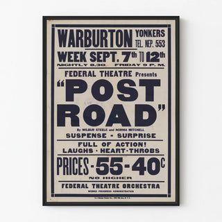Vintage theatrical poster « Post Road » Federal Theatre