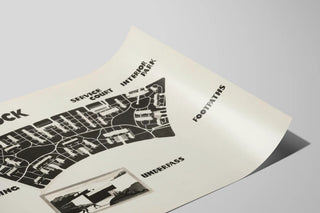Urban Planning Super-Block Map Poster for Wall Decoration — artwork view