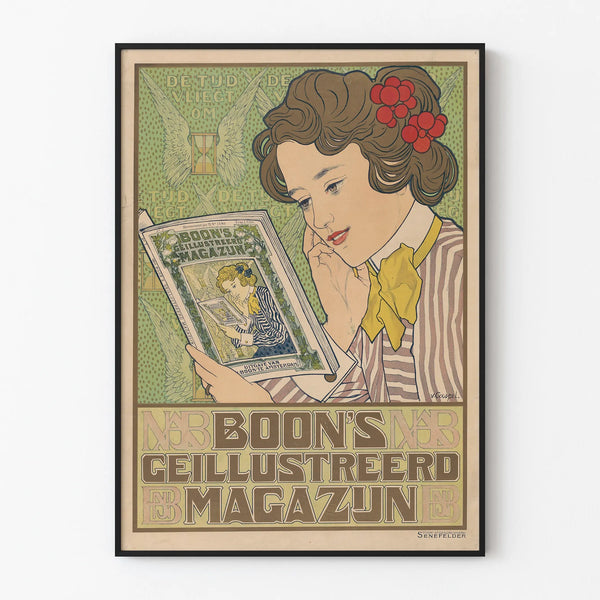 Vintage poster Boon's Geillustreerd Magazijn - Retro decorative poster