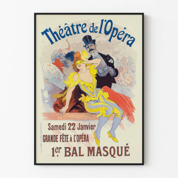 Vintage Poster of the Masquerade Ball at the Opera Theatre