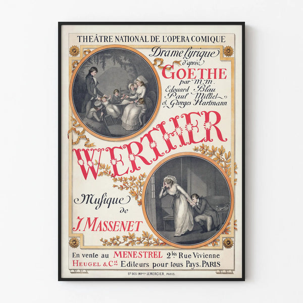 Vintage Poster of the Opéra Werther by J. Massenet