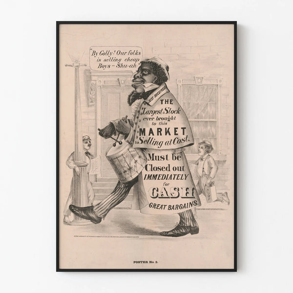Vintage advertising caricature poster no 2 for wall decoration