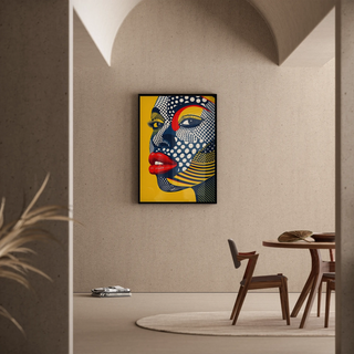 Pop Art Painting - Pop Face | Art print Wall Decoration Painting poster copy