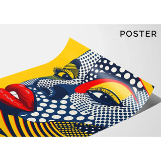 Pop Art Painting - Pop Face | Art print Wall Decoration Painting poster copy