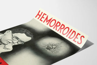 Vintage Medical Poster Hemorrhoids Posterisan