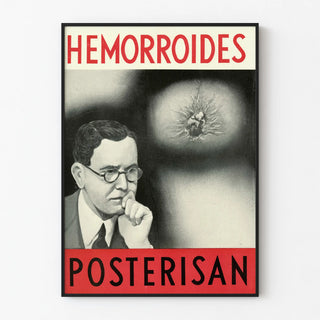 Vintage Medical Poster Hemorrhoids Posterisan