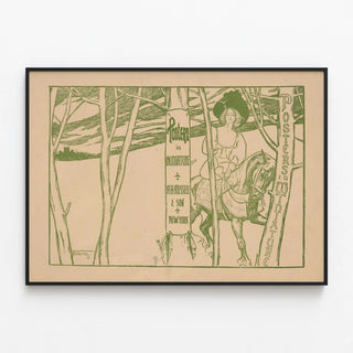 Vintage Poster in Retro Miniature Style — framed artwork on a wall