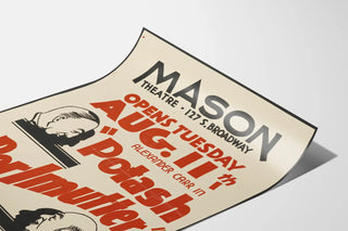 Vintage poster for Potash & Perlmutter at the Mason Theatre
