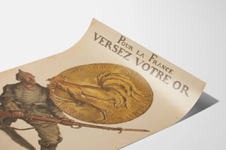 Historical wall decoration poster: Pour France, pour your gold