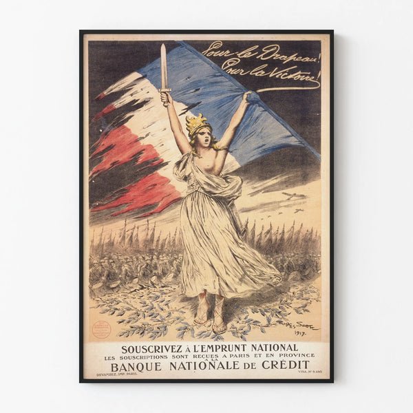 Vintage Patriote Poster for Victory and National Loan