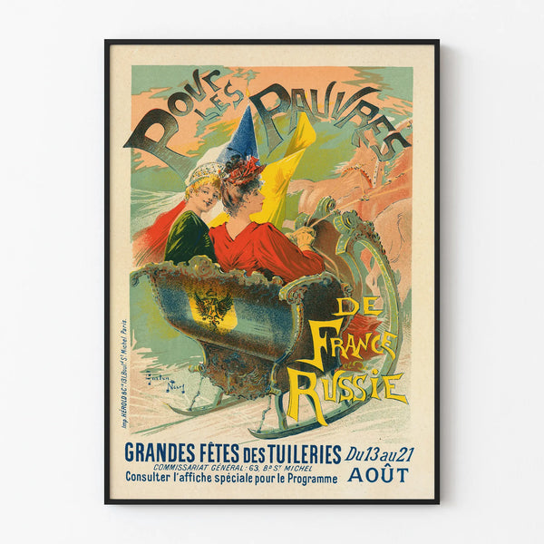 Vintage Poster for the Poor of France and Russia - Historical Wall Decoration