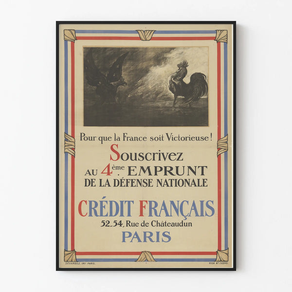 Vintage Poster National Loan France 4th Defense