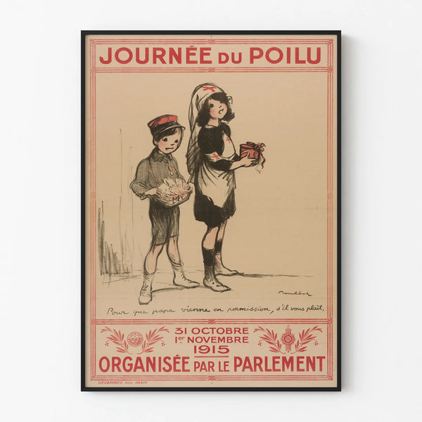 Vintage Poster Armistice Day 1915 - Historical Wall Decoration