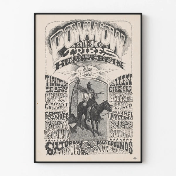 Vintage Poster Pow-Wow A Gathering of the Tribes