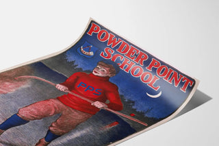 Vintage Poster Powder Point School Ice Hockey