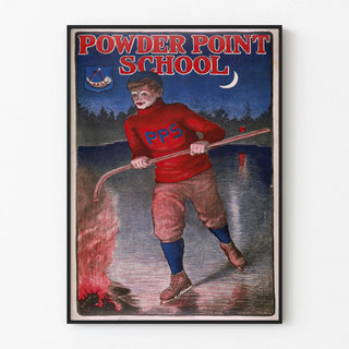 Vintage Poster Powder Point School Ice Hockey