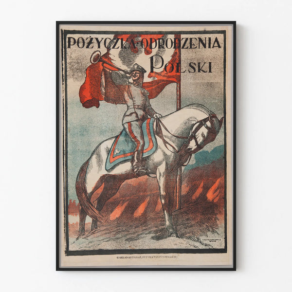 Vintage Poster Pożyczka Odrodzenia Polski - patriotic wall decoration